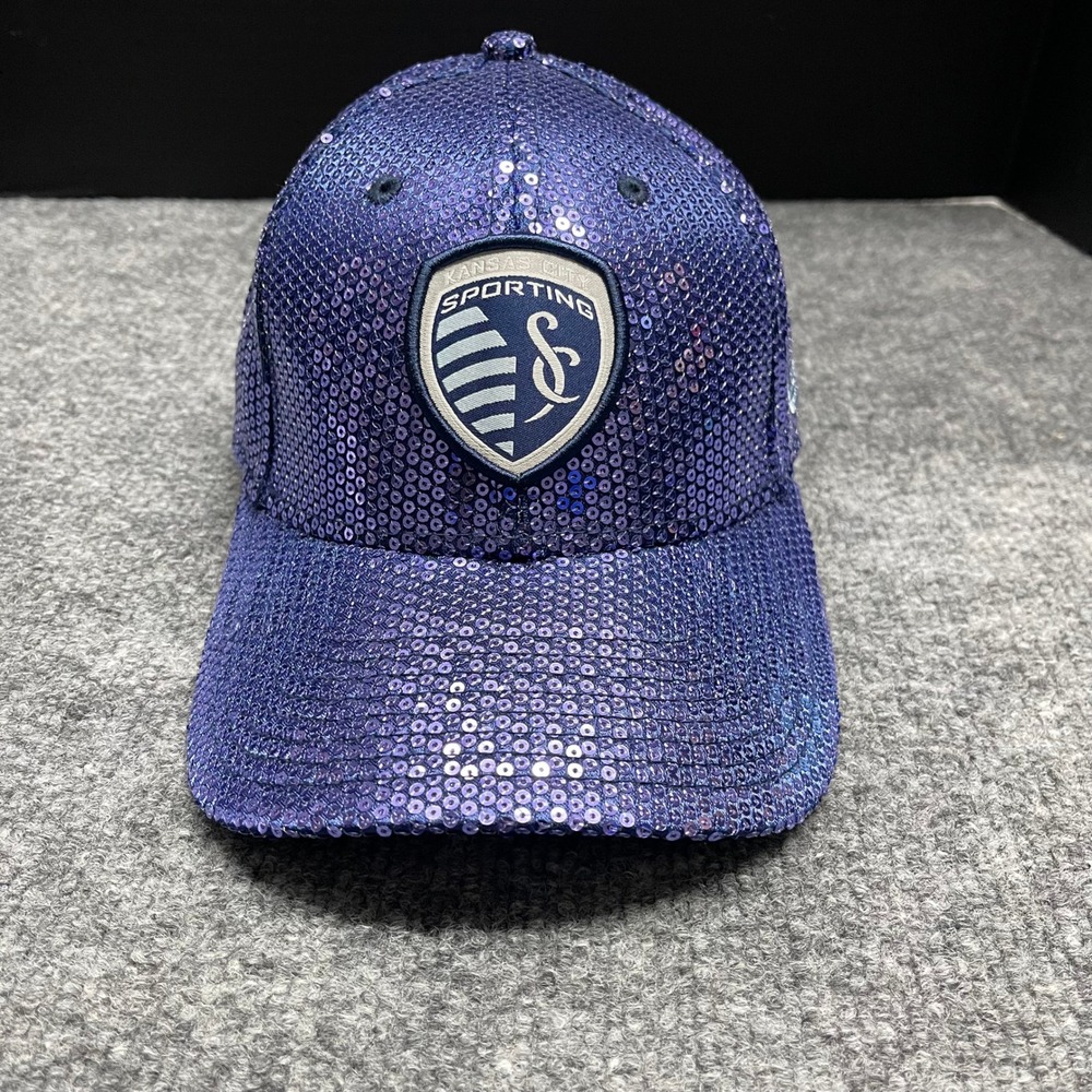 Sporting Kansas City Hat Cap Womens Purple Sequin Adjustable Strap MLS Soccer